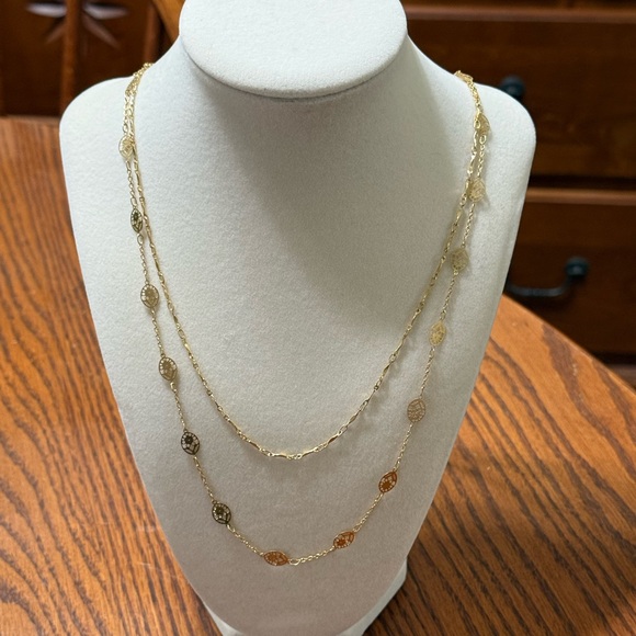 Jewelry - Gold-Tone Double Strand Long Necklace
